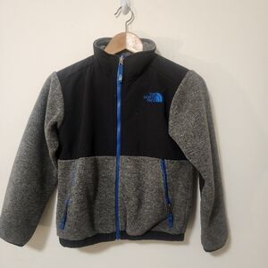 The North Face Gray and Black Fleece Jacket
